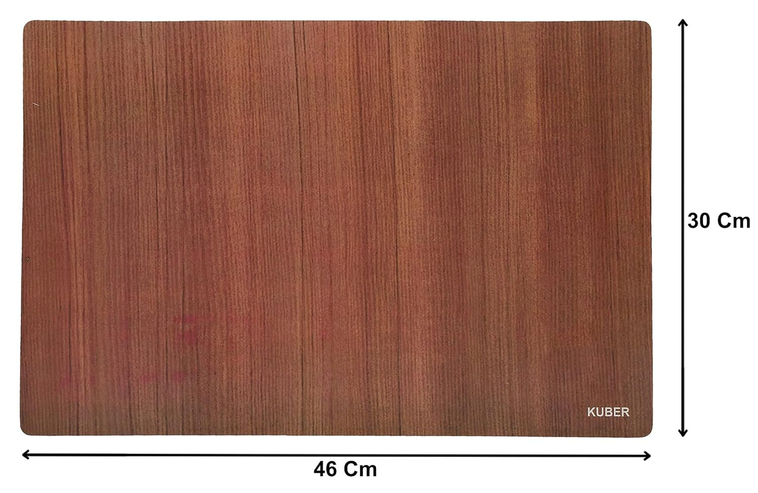 Kuber Industries Placemats Table Mats|PVC Washable Mats|Lining Design for Dining, Kitchen, Restaurant Table(Set of 6, Brown, Polyvinyl Chloride)|Stylish and Easy-to-Clean Table Accessories - Image 2